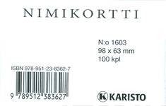 Nimikortti 1603 (98x63 mm, 100 kpl/pkt)