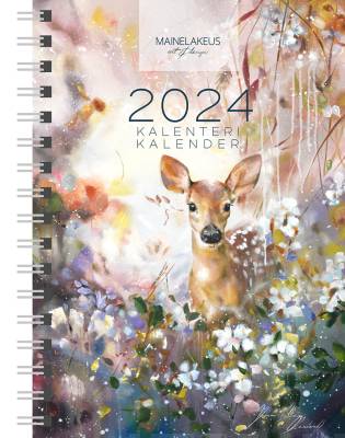 Päivyri/Pöytäkalenteri Mainelakeus, A5 wire, kalenteri, 2024
